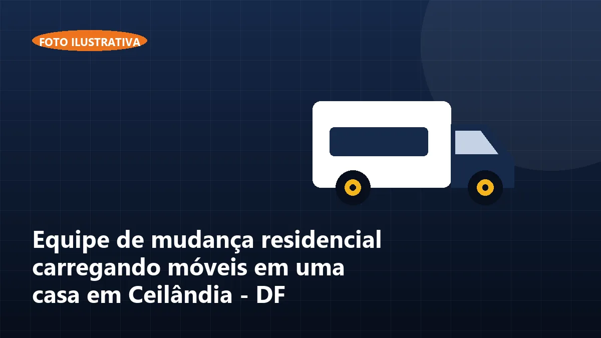 Equipe de mudança residencial carregando móveis em uma casa em Ceilândia - DF