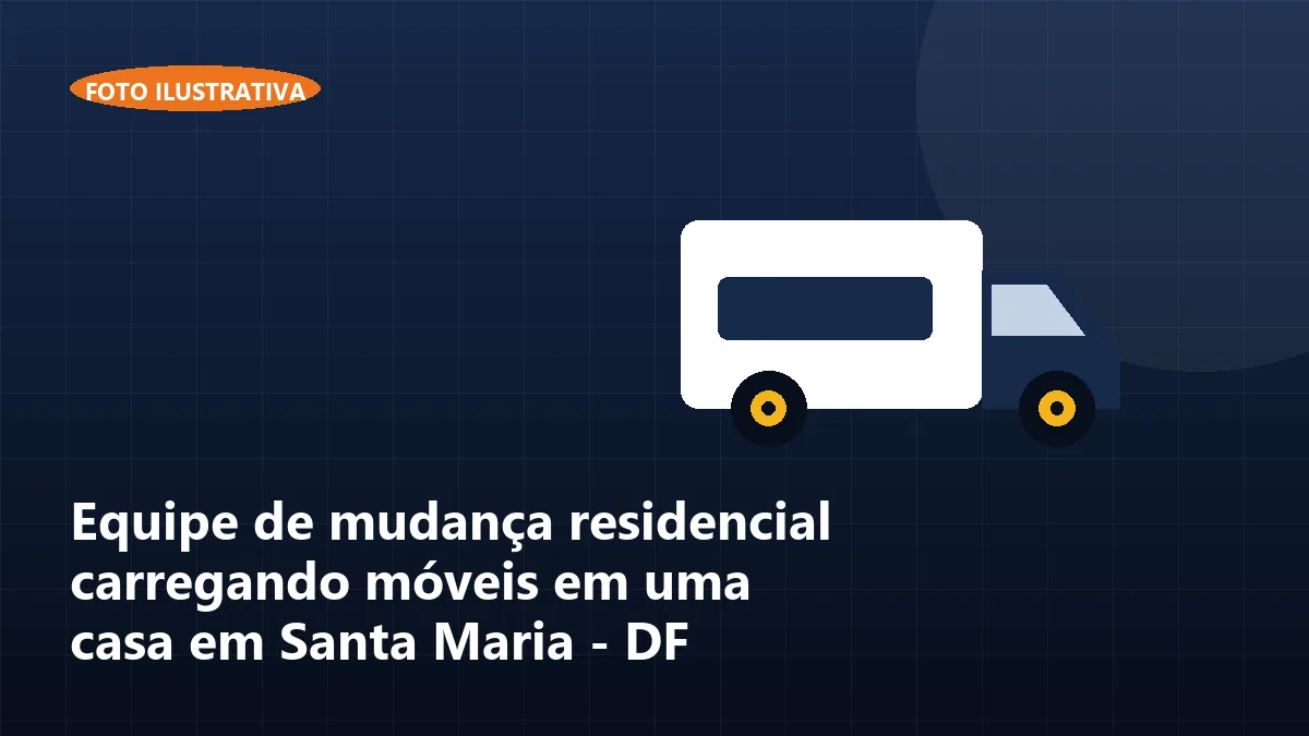Equipe de mudança residencial carregando móveis em uma casa em Santa Maria - DF