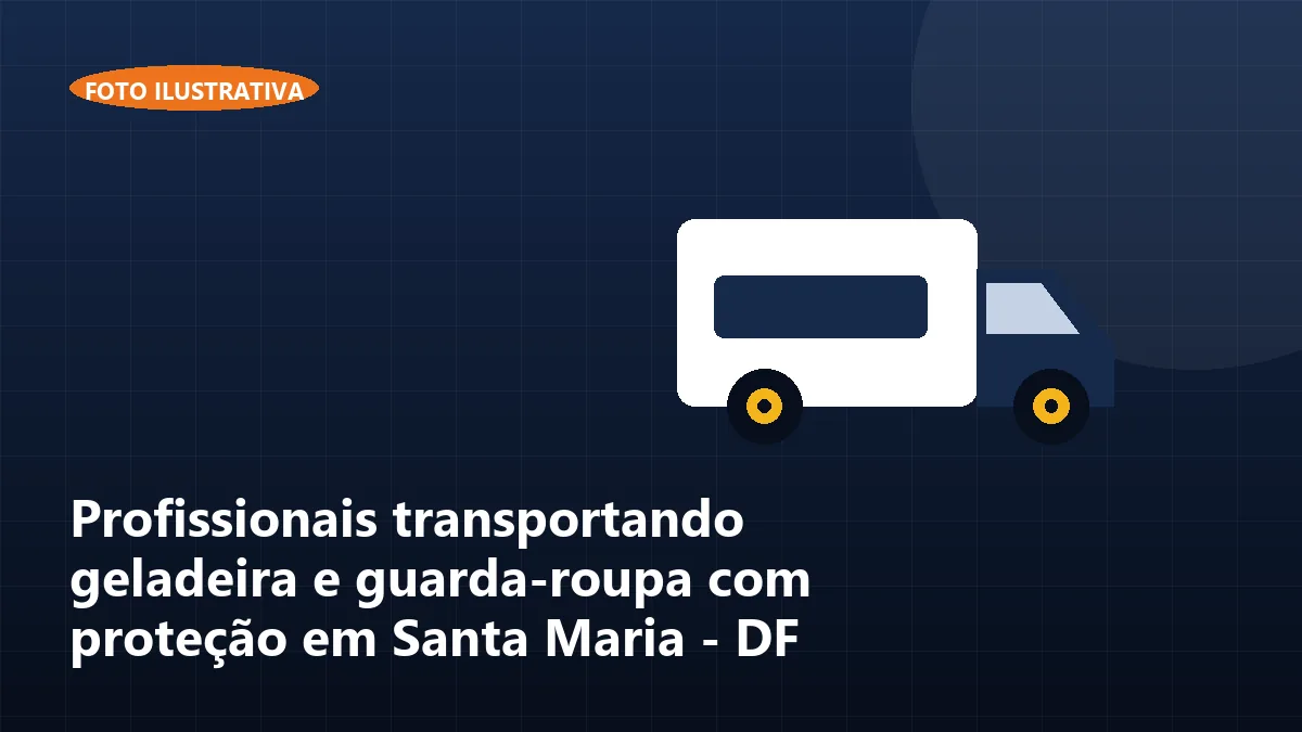 Profissionais transportando geladeira e guarda-roupa com proteção em Santa Maria - DF
