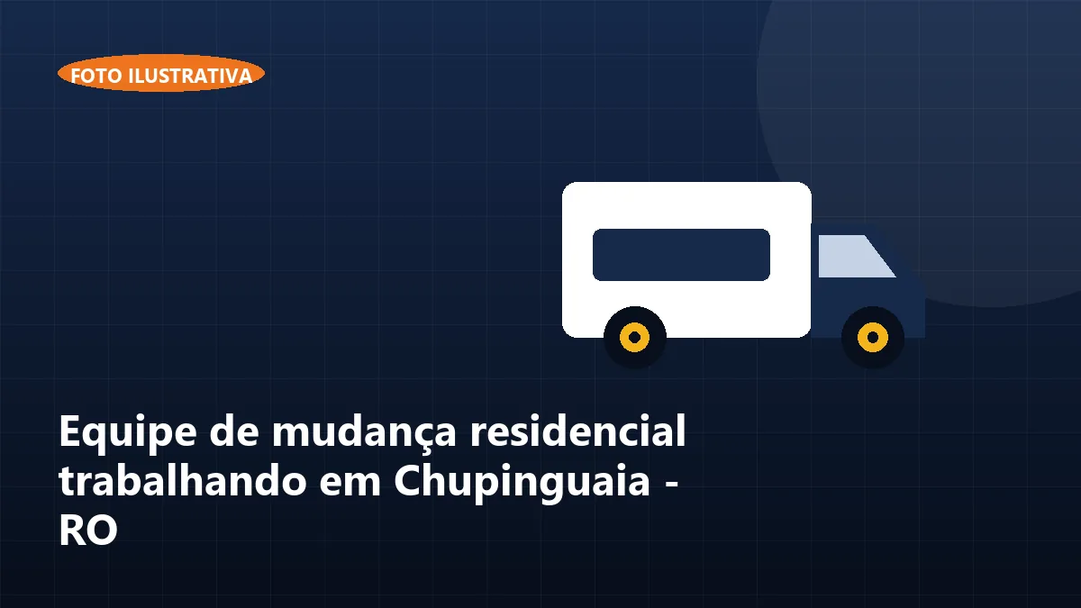 Equipe de mudança residencial trabalhando em Chupinguaia - RO