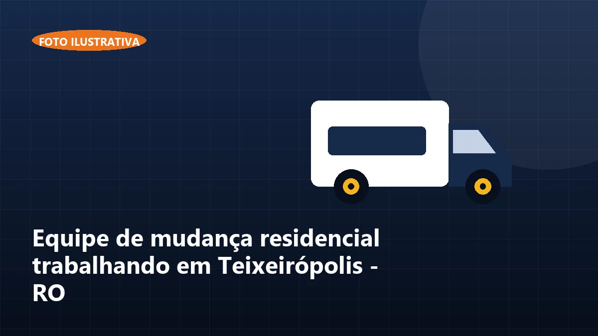 Equipe de mudança residencial trabalhando em Teixeirópolis - RO