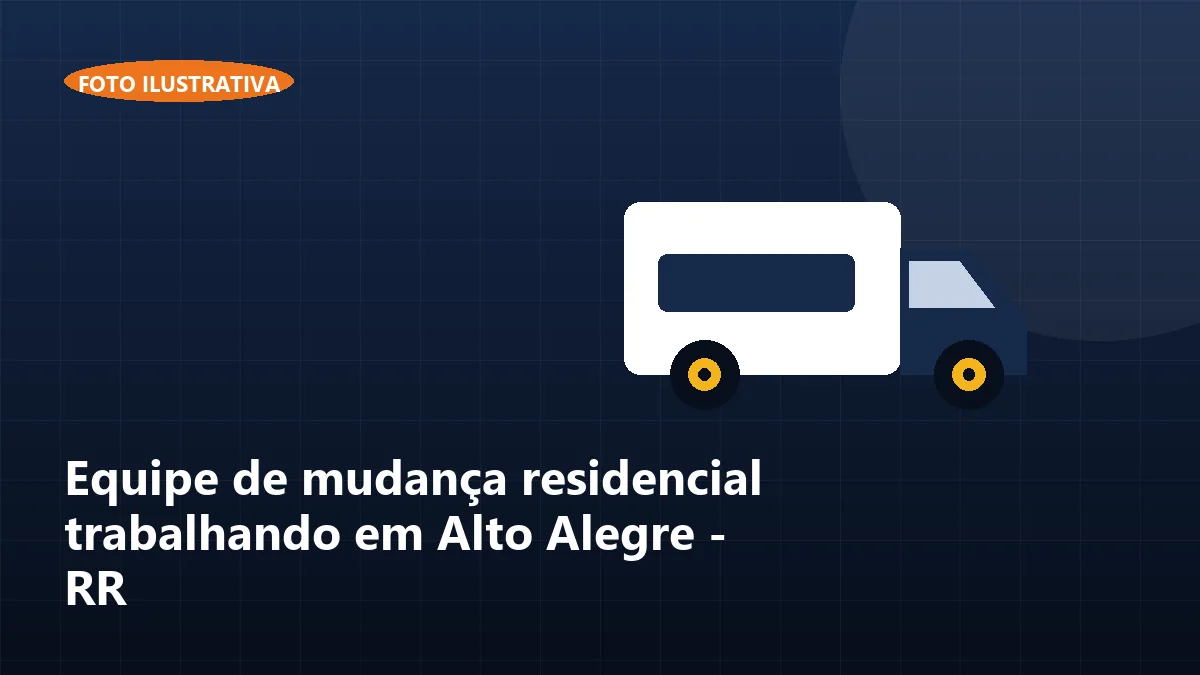 Equipe de mudança residencial trabalhando em Alto Alegre - RR